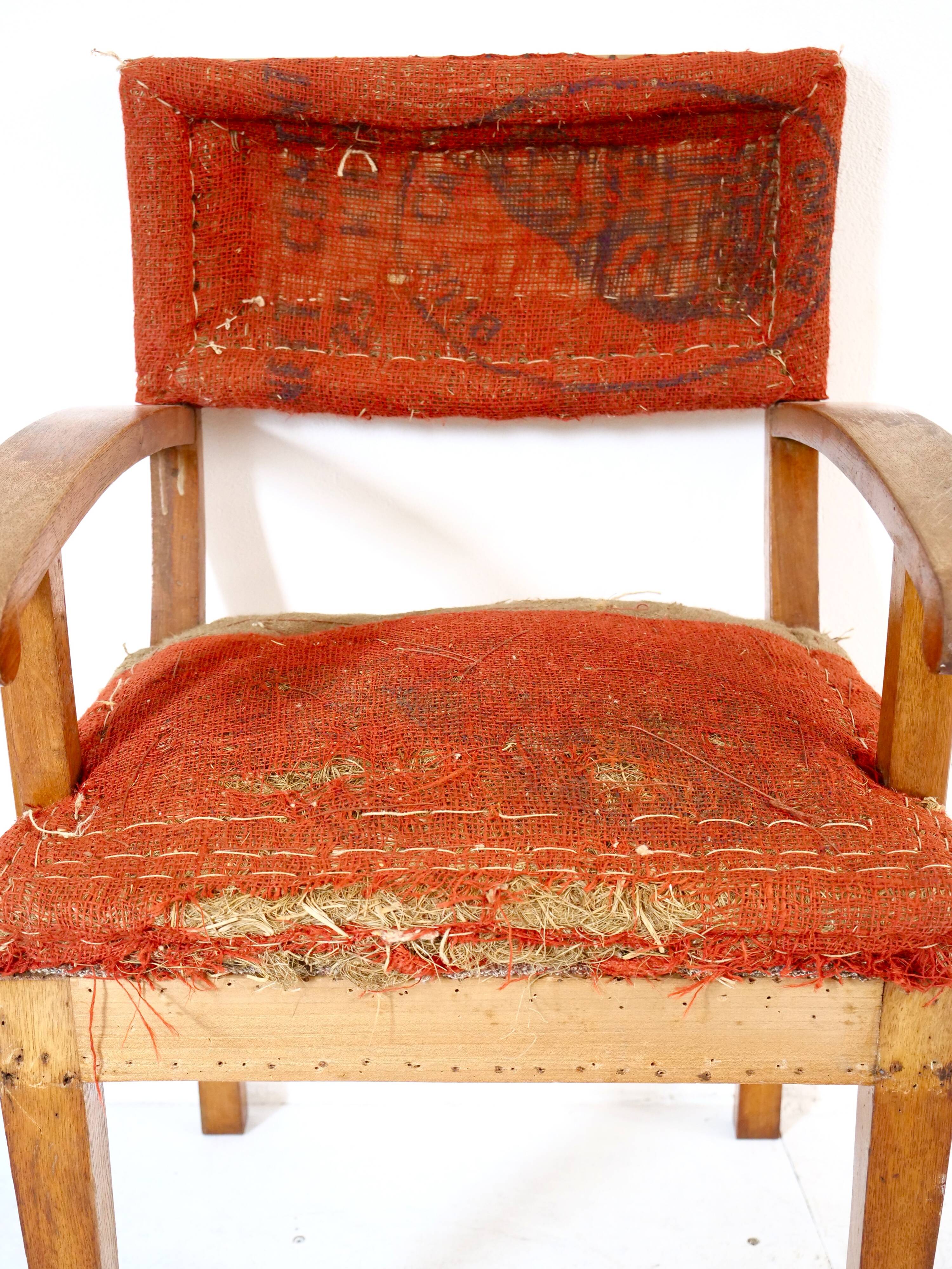 Fauteuil bridge ancien structure originale projet de tapissier