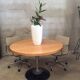 Round dining table foot tulip metal 1970