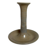 Beige and blue ceramic candlestick