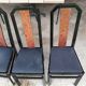 6 chaises vintage en bois noir