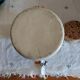Old beige glazed stoneware pot