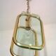 1940s brass and glass pendant light