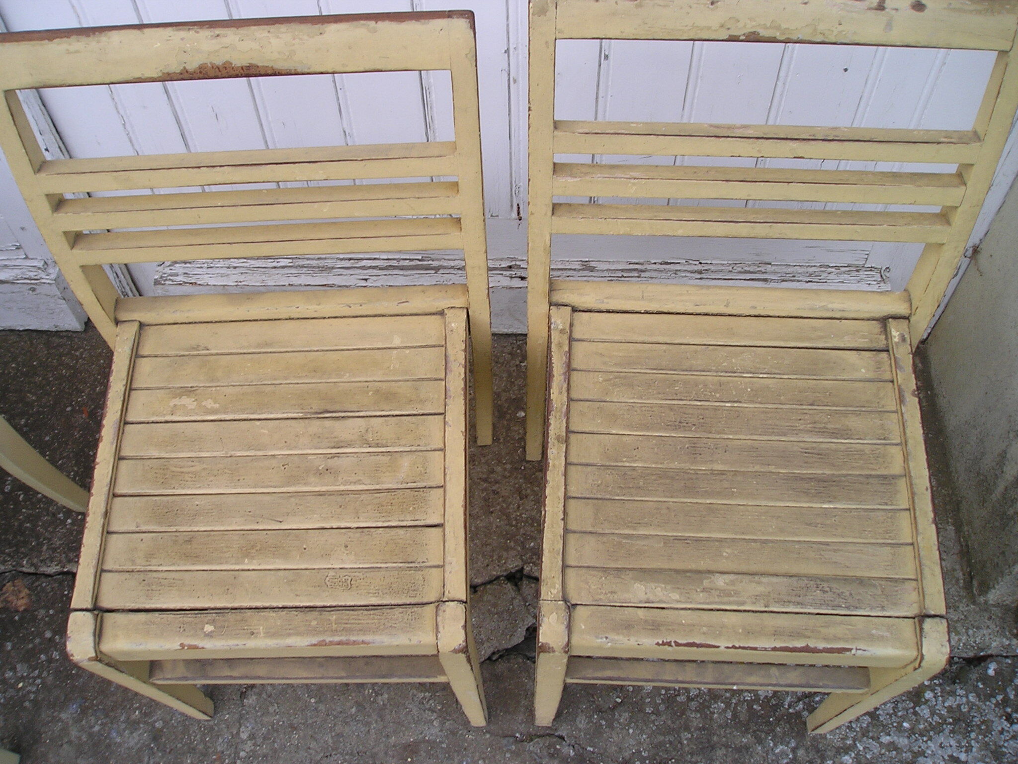 Série de 4 chaises René Gabriel, mobilier d'urgence, de sinistrés, reconstruction, années 50