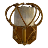 Vintage rattan wall lamp