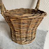 Panier rond bois tressé