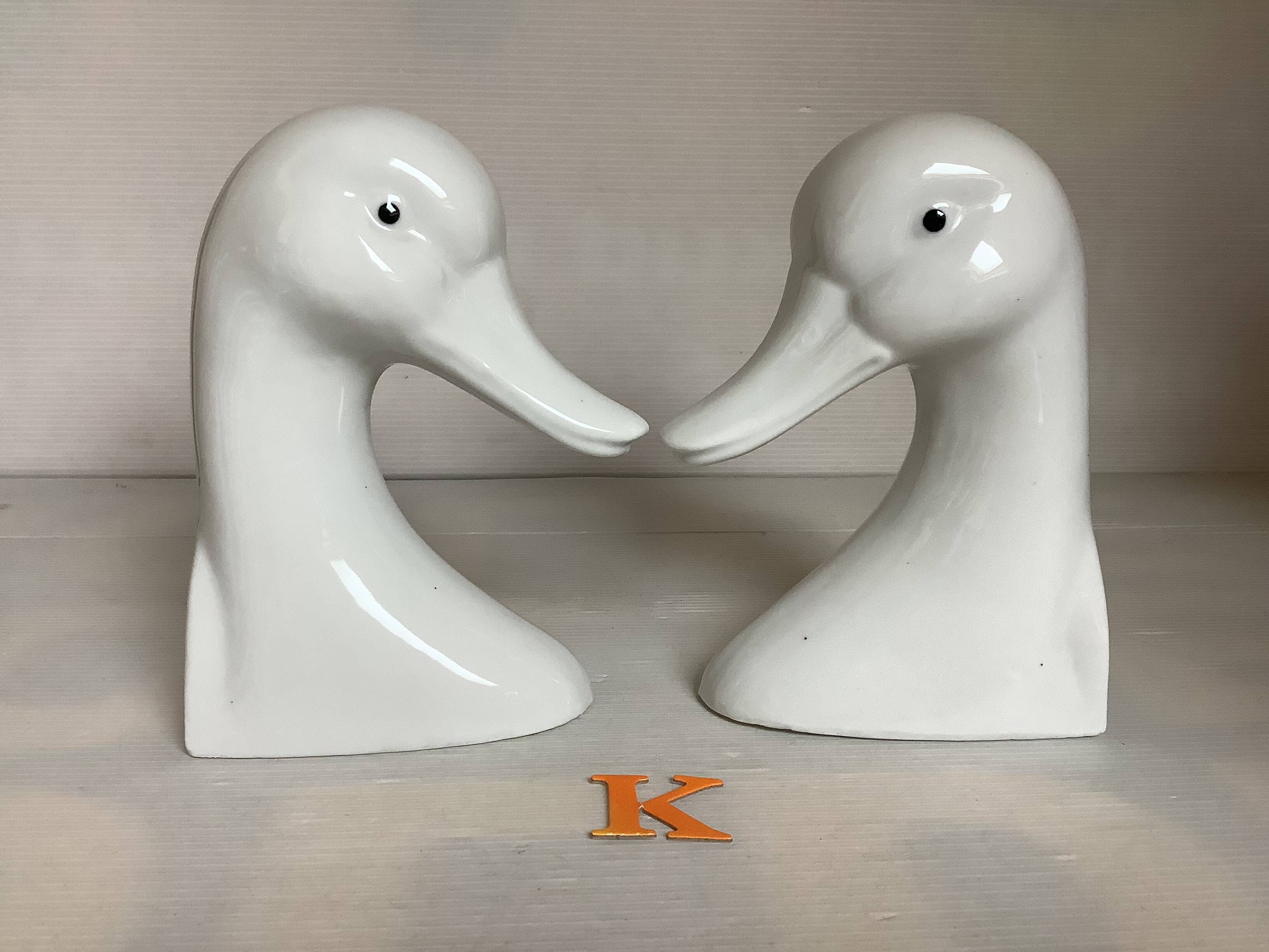 Paire de serre livres canards oies oiseaux