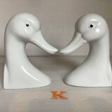 Paire de serre livres canards oies oiseaux