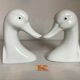 Pair of bookends with ducks, geese, and birds