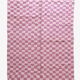 Tapis à damier rose - 292 x 217 cm
