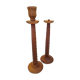 Duo de bougeoirs en bois