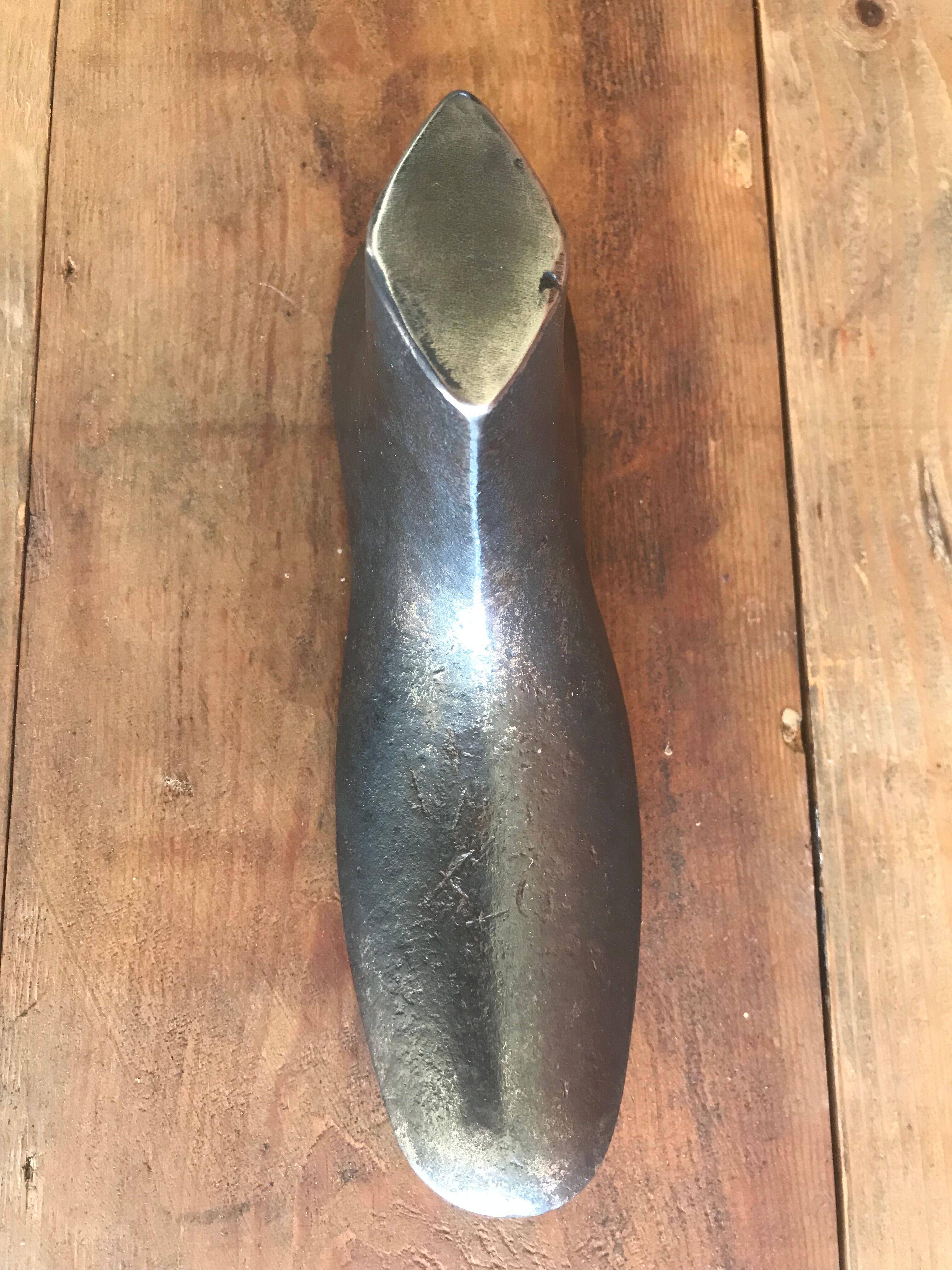 Vintage metal shoemaker's foot