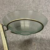 Magnificent iron floor lamp with bronze patina circa 1970