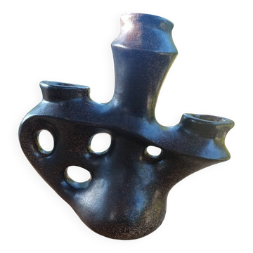Brutalist ceramic candelabrum.
