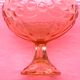 Cup mounted on foot patterns fruit glass pink