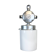 Vintage aluminium industrial lamp with milk glass, 1970s