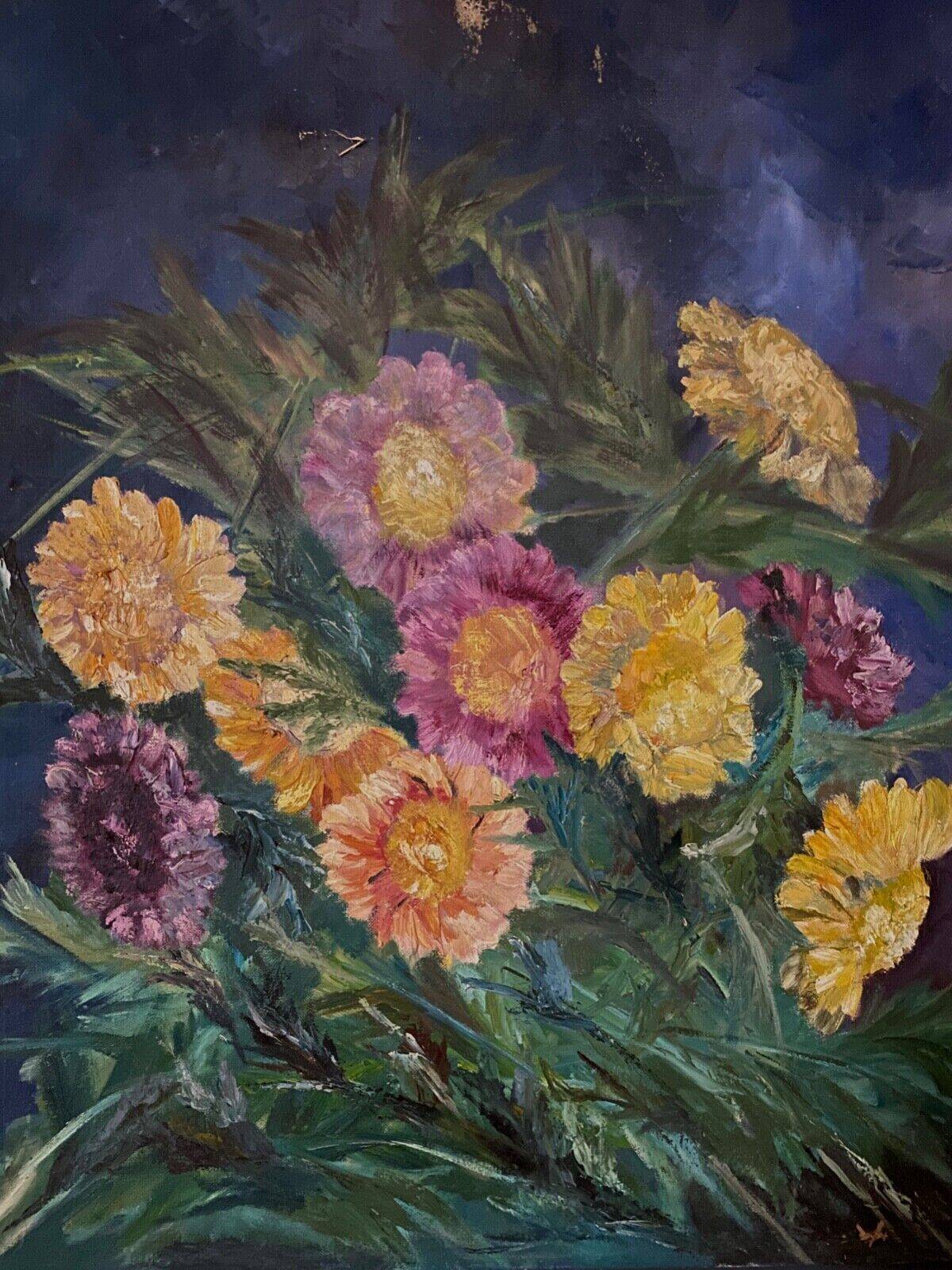 Oil on canvas still life with flowers by Ligo Bart 20th century