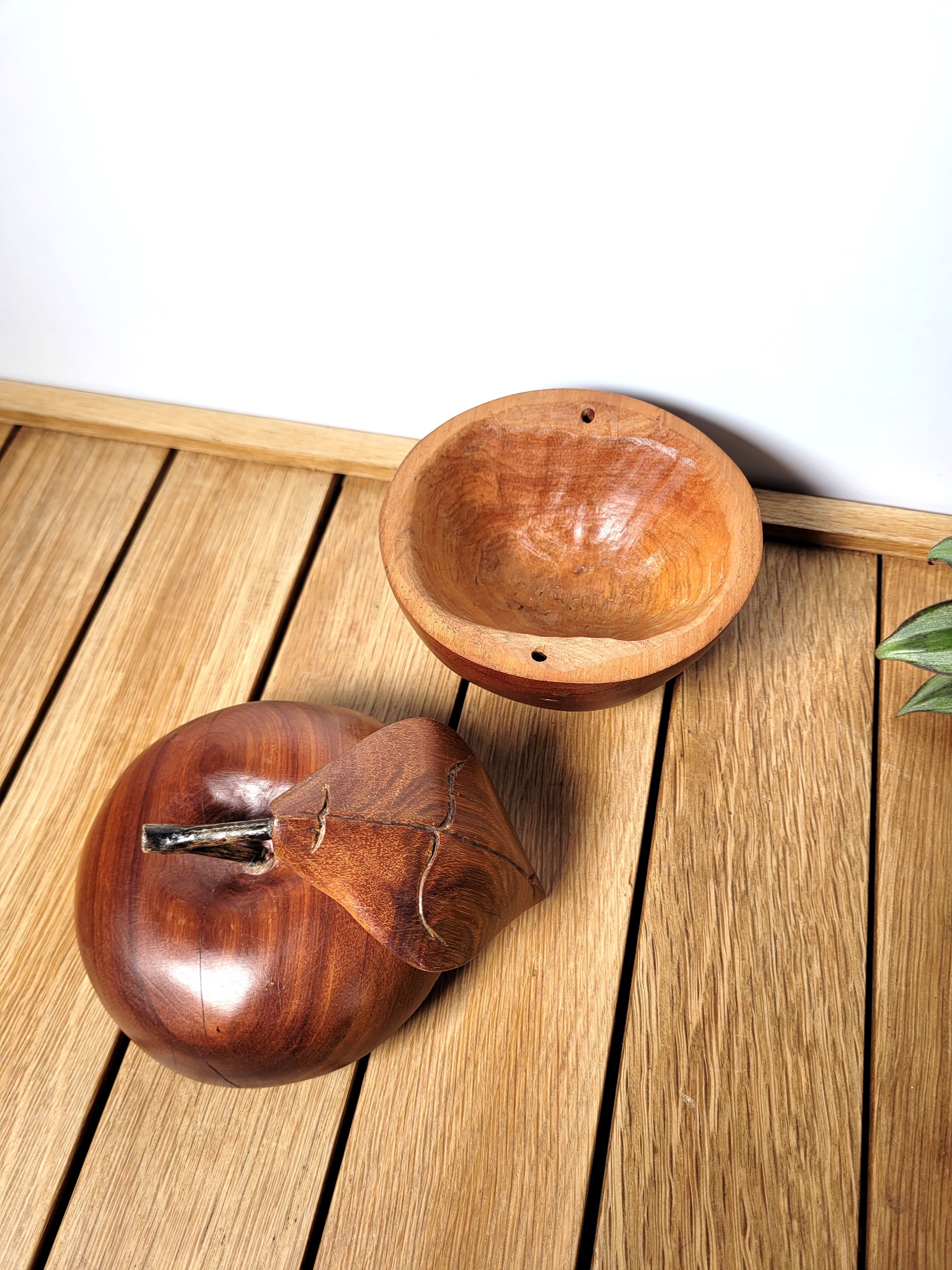 Olive wood apple box