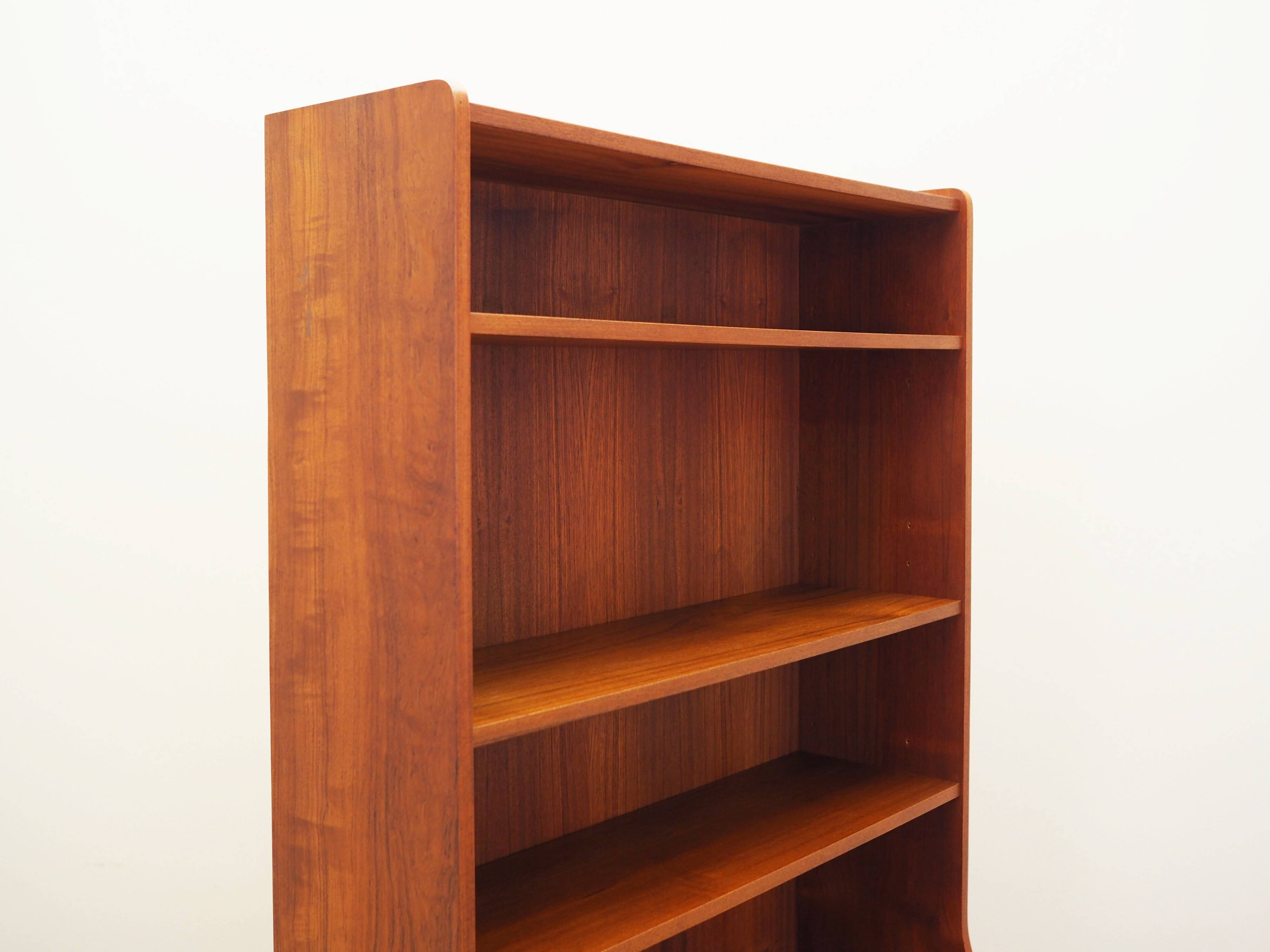 Teak bookcase, Danish design, 1970s, production: Denmark