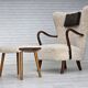 1960s, Danish design by A. Christensen for Slagelse Møbelværk, sheepskin.