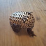 Small basket, vintage wicker basket in the shape of a swan.