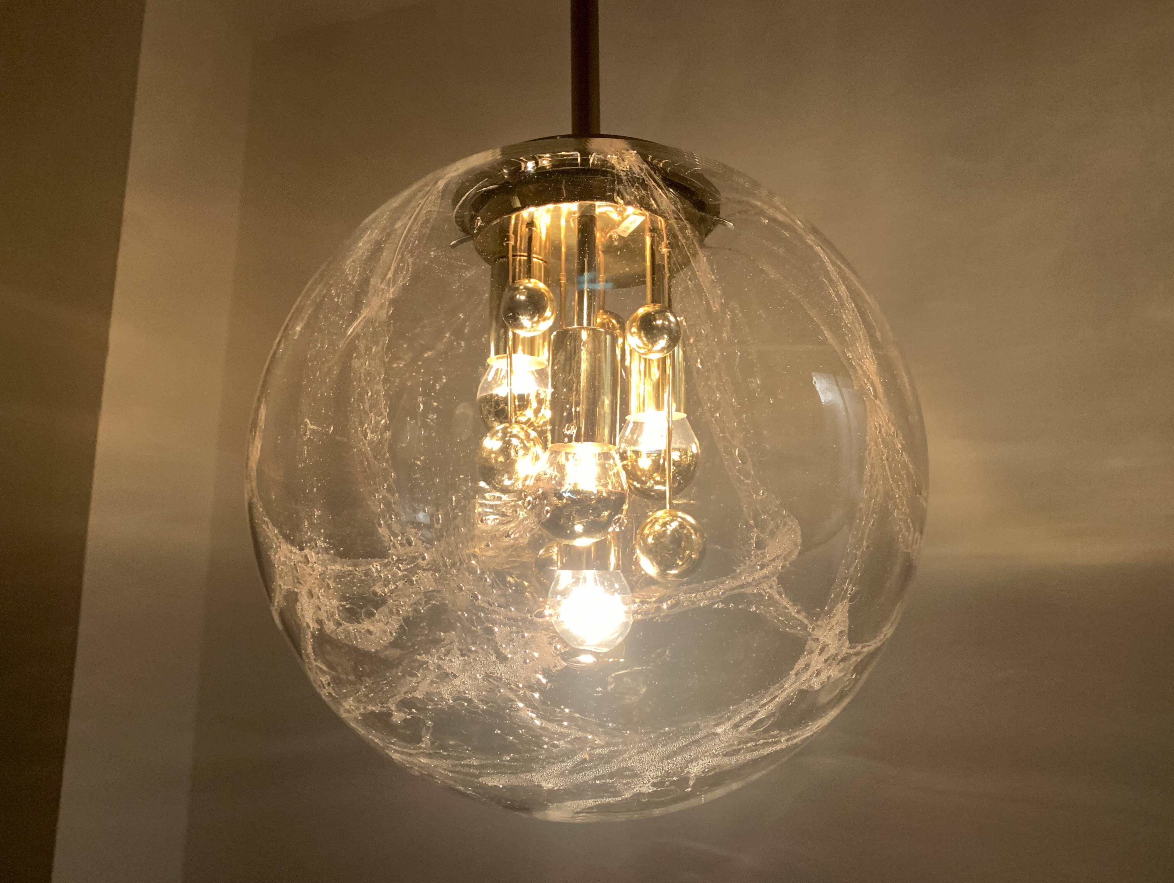 Big Ball Glass Pendant Lamp by Doria
