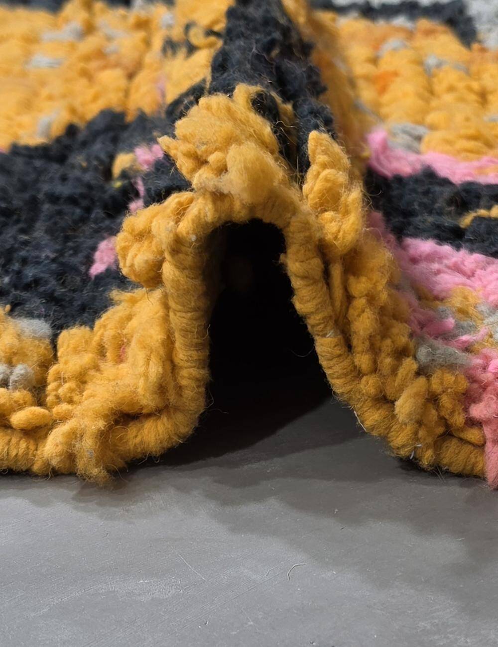 Tapis Berbère Abstrait Jaune - 253 x 200 cm