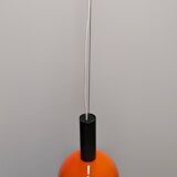 Orange opaline ball pendant by Parscot, France circa 1970.