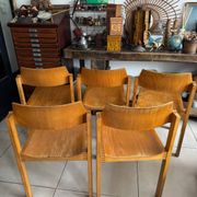 5 chaises empilables vintage — Rainer Schell  Schlapp Möbel 1960s