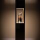 Floor lamp Pedestal Bronze Mirror Hollywood Regency 1970s