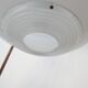 French Holophane Two Tone Glass Opaline Mid-Century Pendants (3)