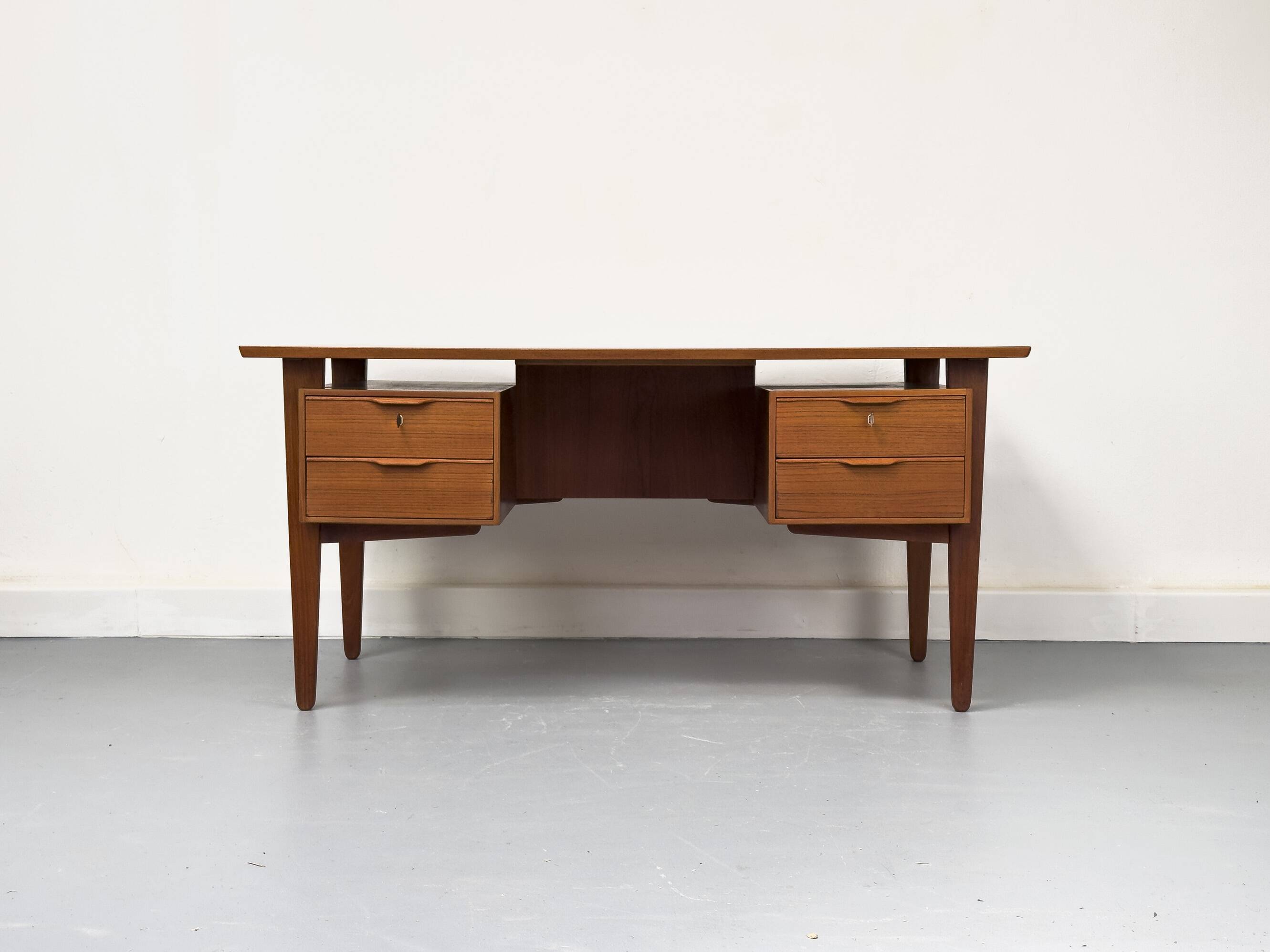 Danish Teak Desk with Drawers by H. Jørgensen for Fredericia, 1960s