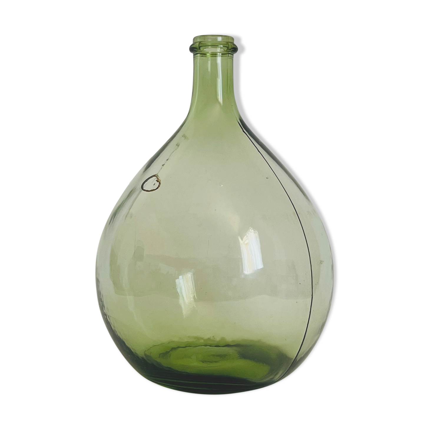 Dame jeanne ancienne 5l vert clair