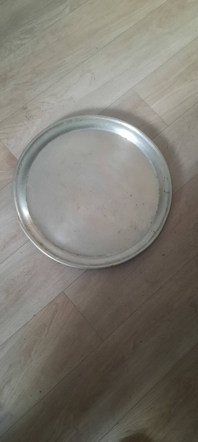 Silver metal tray
