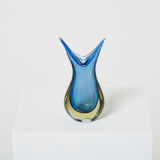 Set of two vases Sommerso glass of Murano 1970