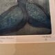 "tenderness of birds", original lithograph by Gilles Nicolas, framed, gilded wood.