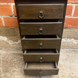 Antique Chest of Drawers with 5 Drawers Vintage Wood #D396