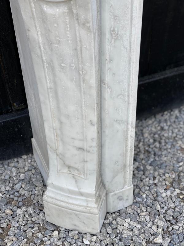 Louis XV Style Fireplace In Carrara Marble