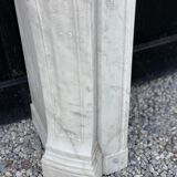 Louis XV Style Fireplace In Carrara Marble