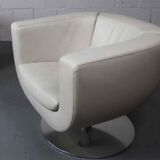 Fauteuils en cuir B&B Italia « Tulip » conçus par Jeffrey Bernett en 2000