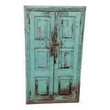 Old wooden cabinet with beautiful green patina