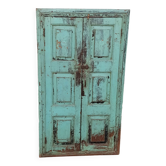 Old wooden cabinet with beautiful green patina