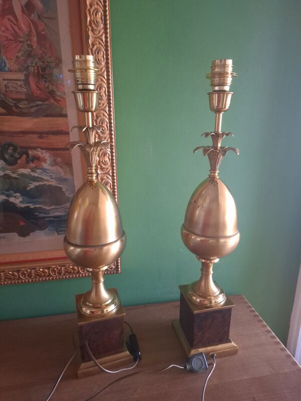 Lampe ananas Hollywood regency