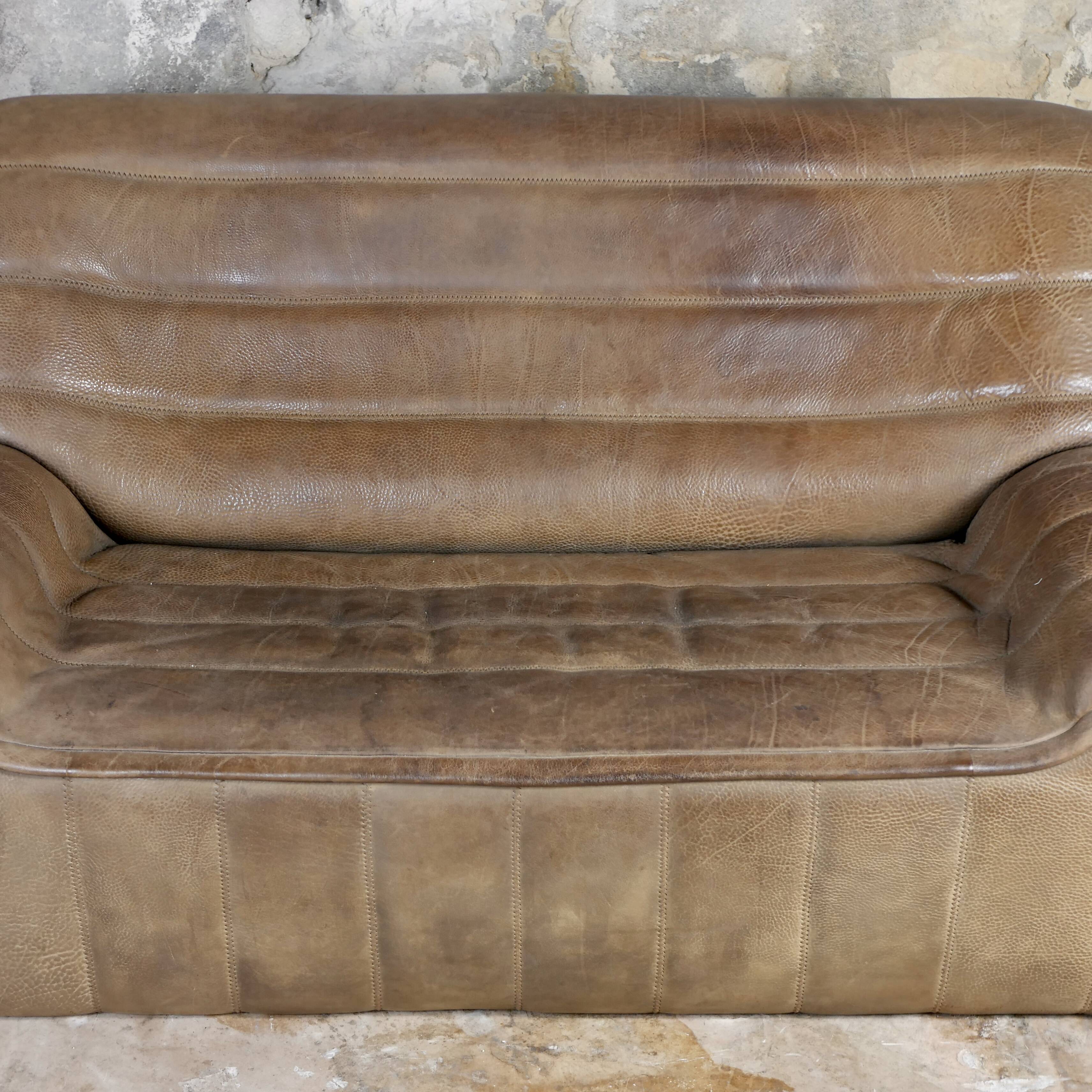 DeSede DS84 sofa in taupe buffalo leather
