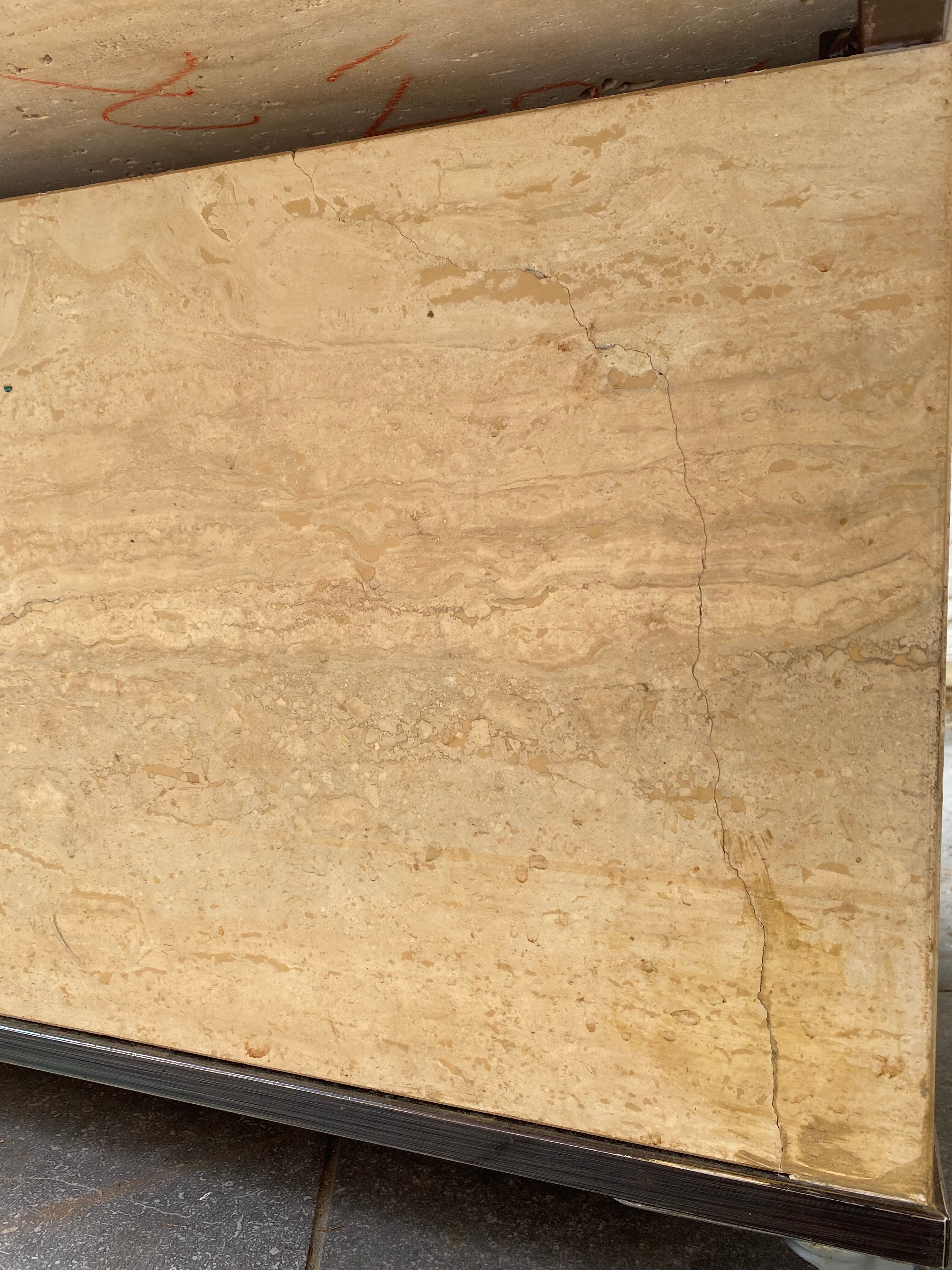 Fedam travertine coffee table