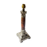 Red marble and metal lamp foot