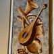Antique mirror with parecloses and eglomised glass 18th century style