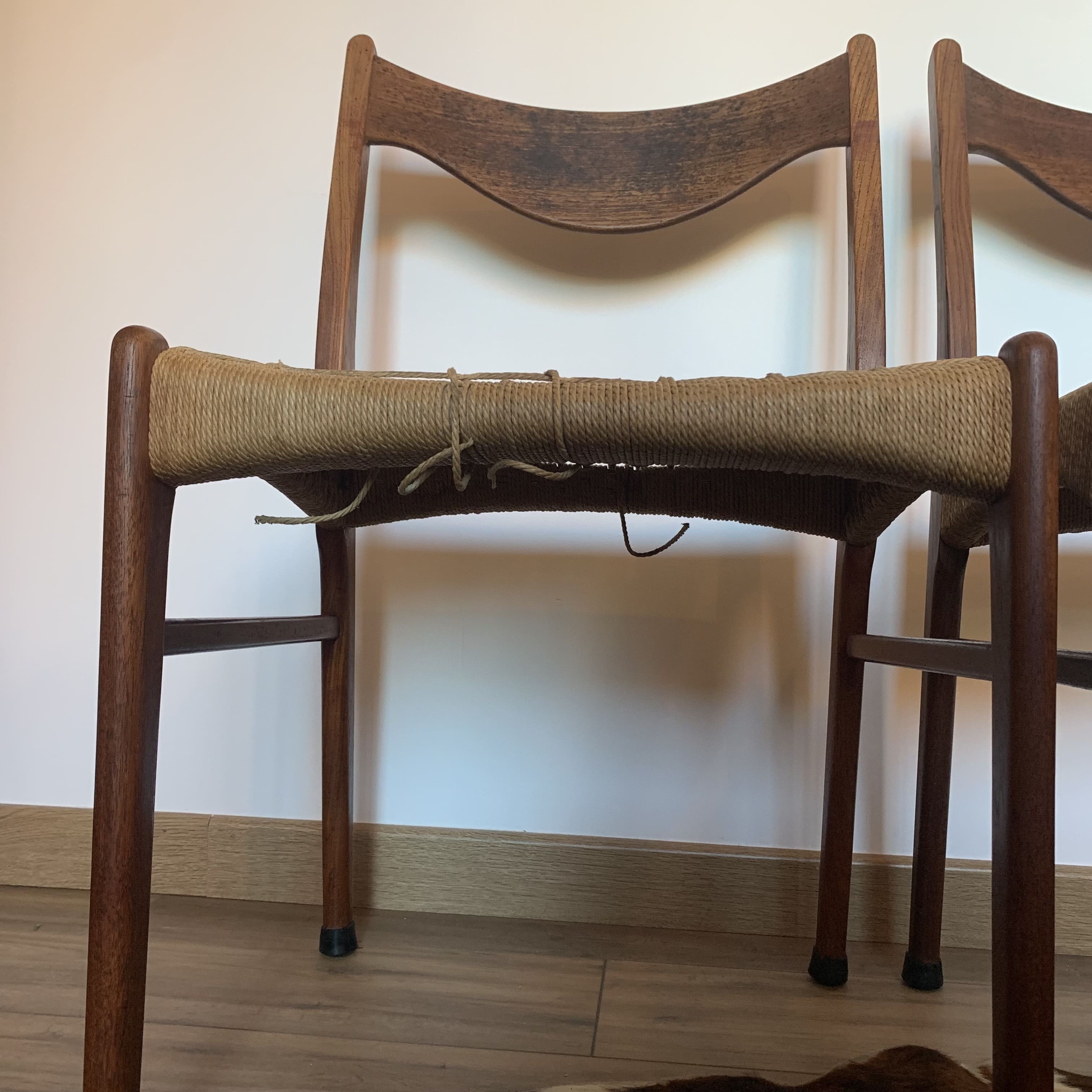 Set of 4 chairs by Arne Wahl Iversen for Glyngøre Stolefabrik 1960s