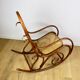 Rocking chair on runners, original light brown, 1970s - perfect like new