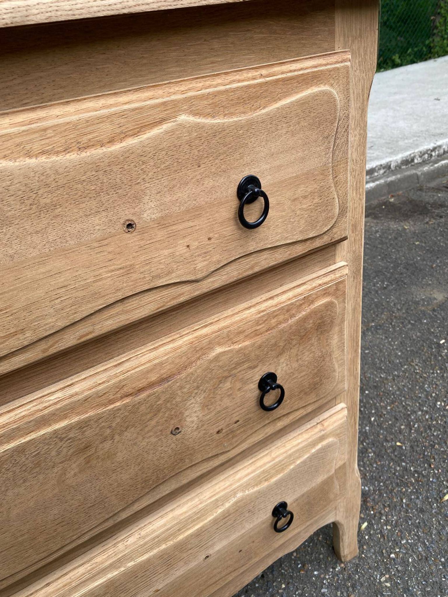 Vintage Bibus Louis XV commode renovated in oak from the 1950s.