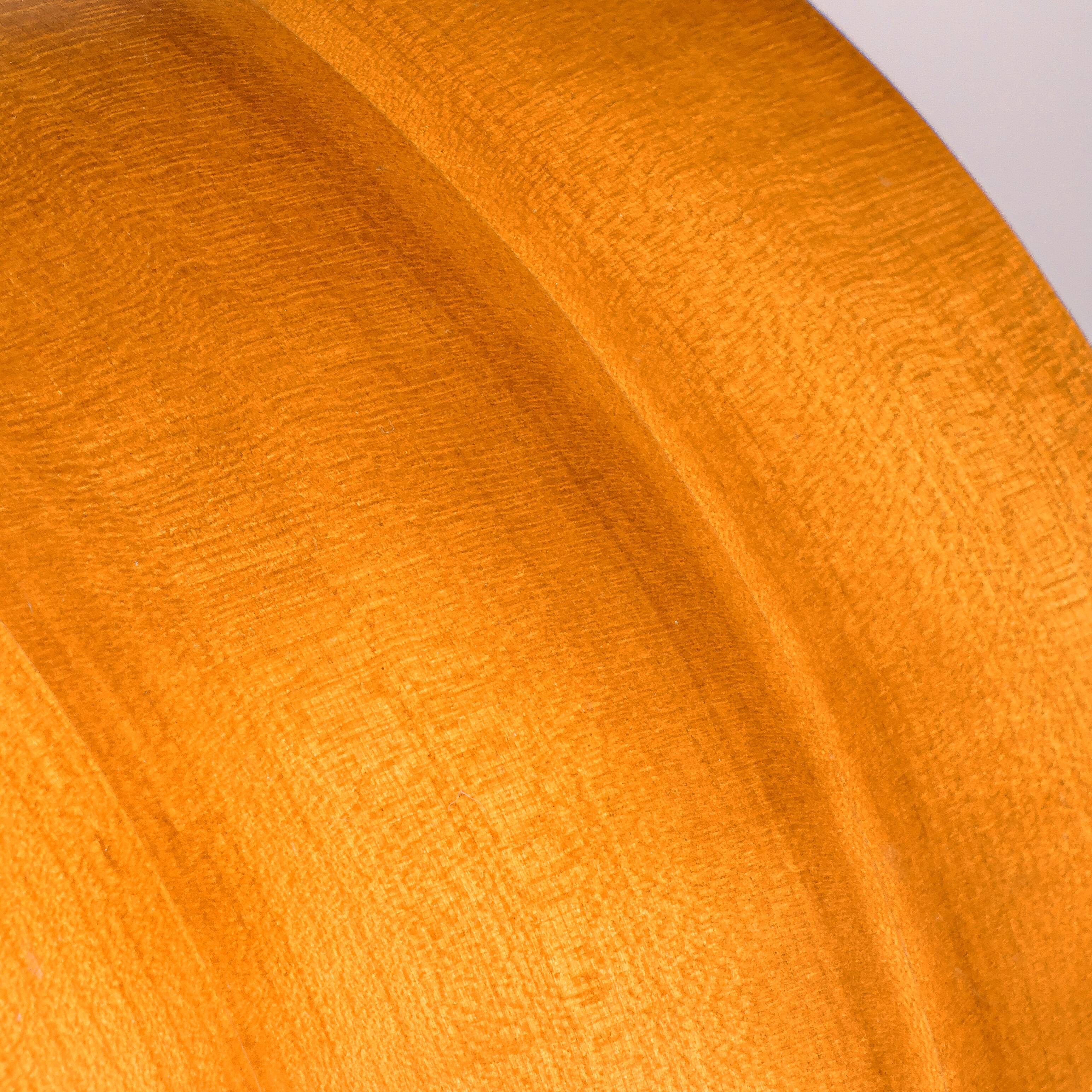 c. 1980 - Sculptural coffee table in walnut and tempered glass - France